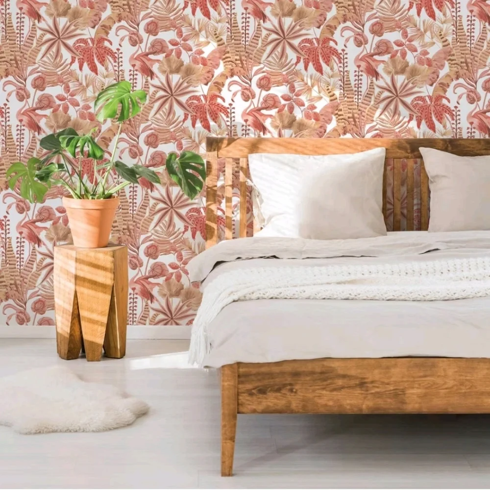 Tempaper & Co. 28 sq ft Flamingo Daydream Peel and Stick Wallpaper